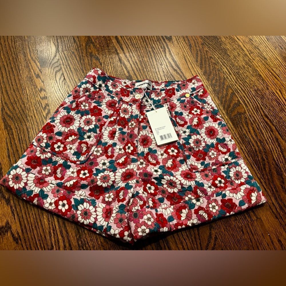 ANTIK BATIK Blossom Quilted Shorts Red Size Small - Picture 8 of 8